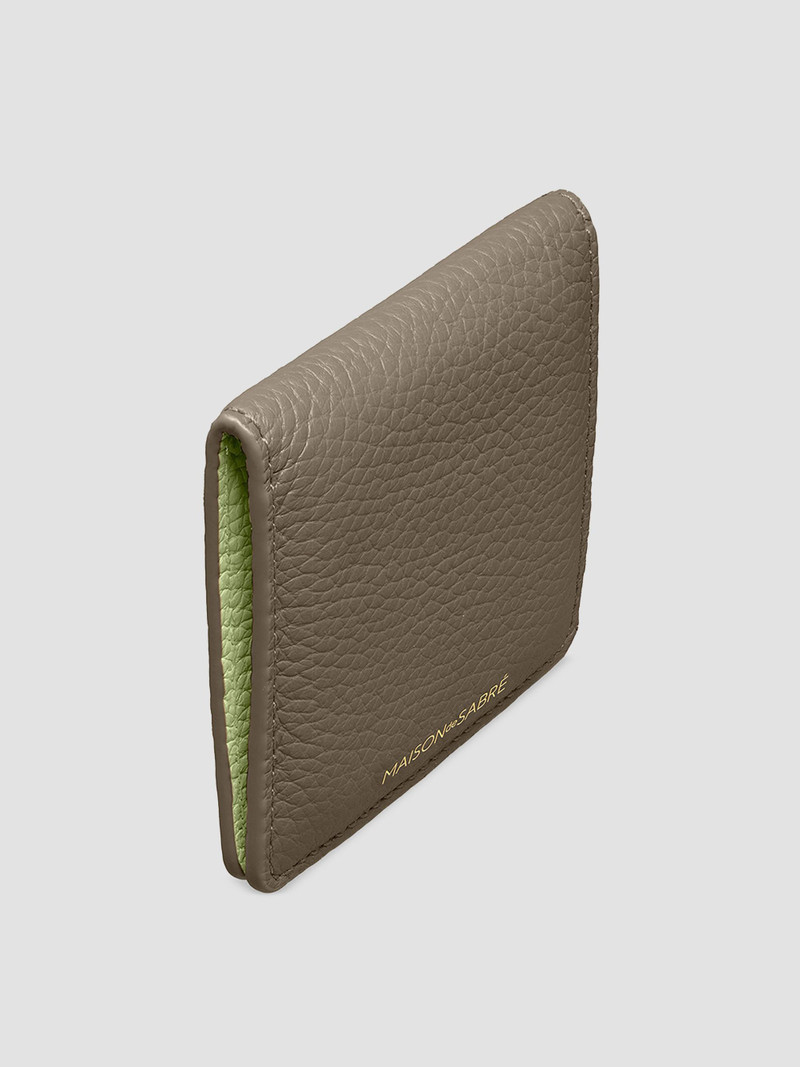Leather Compact Mirror - Cashmere Matcha 3