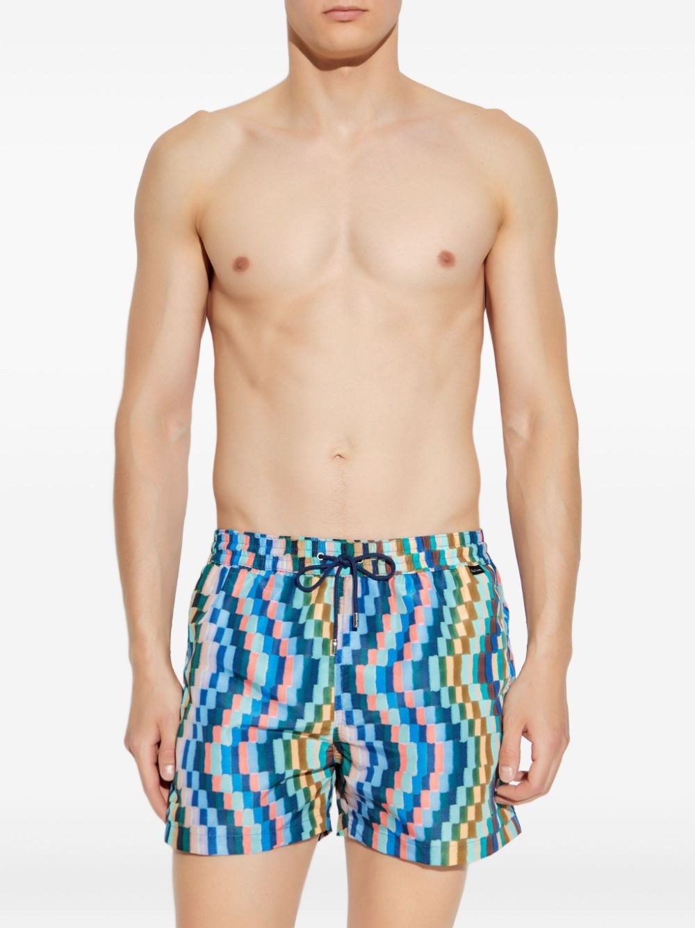 abstract-print swim shorts - 2