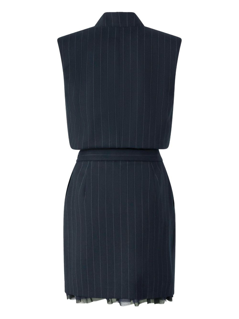 PINKO pinstripe wrap mini dress outlook