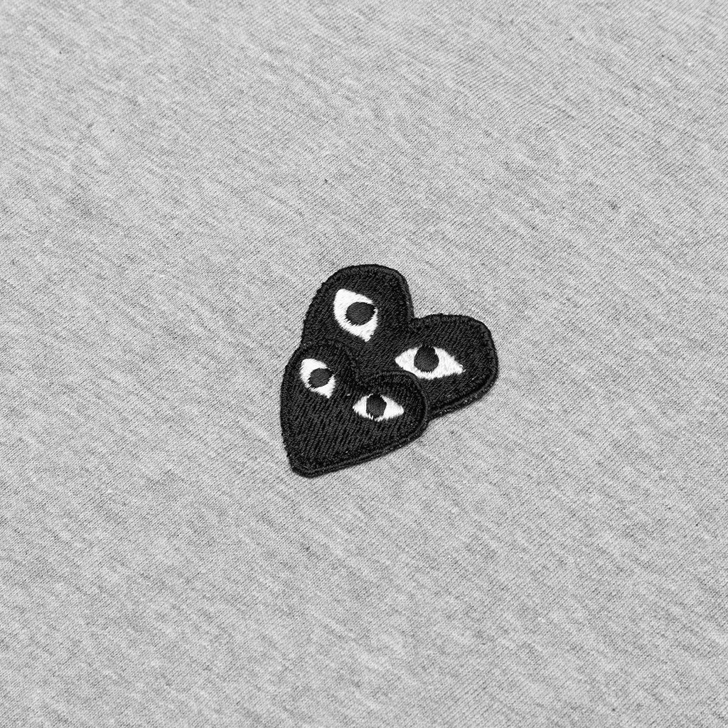 COMME DES GARCONS PLAY STACKED HEART S/S T-SHIRT - GREY - 3