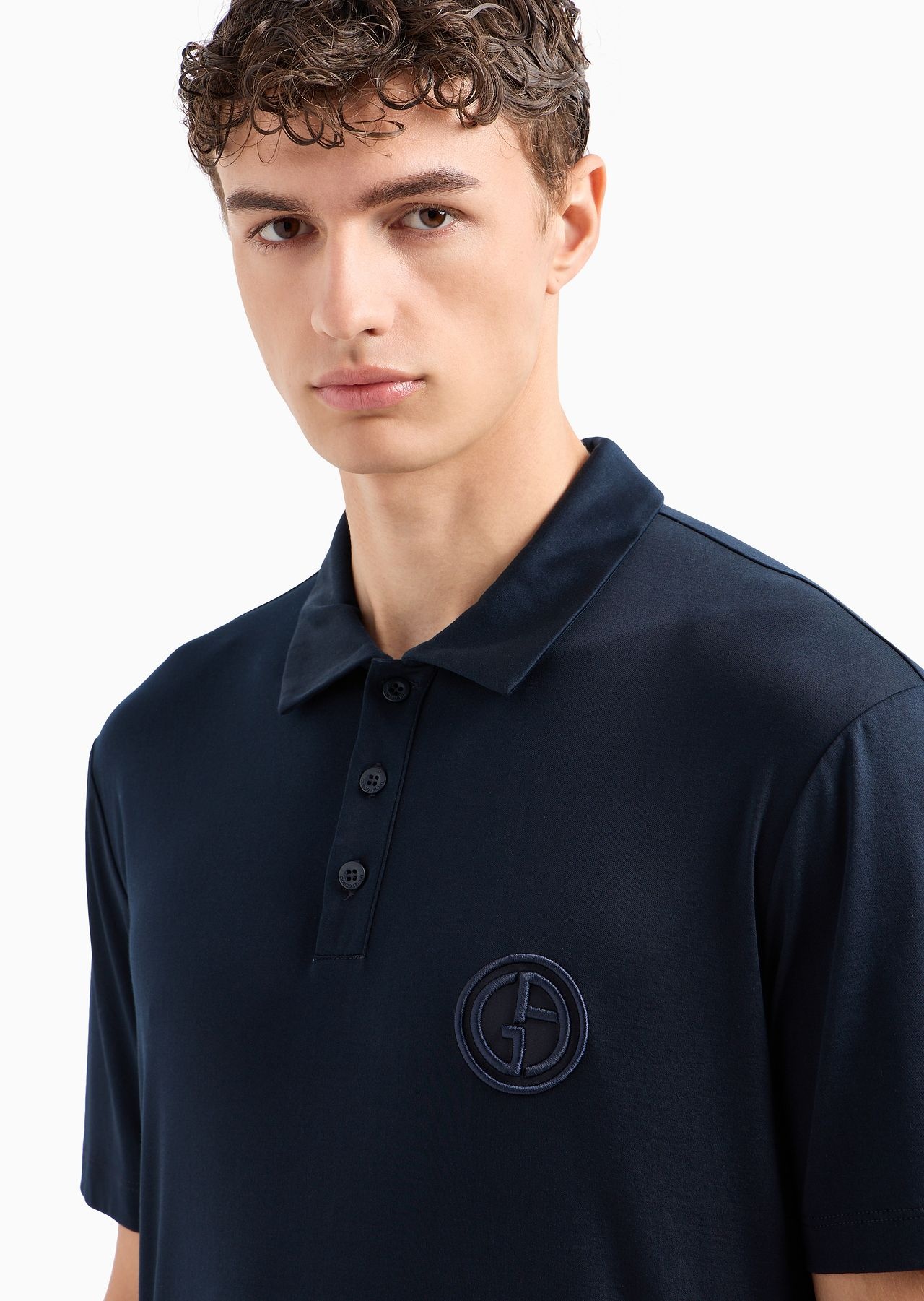 Short-sleeved polo shirt in cotton interlock - 5