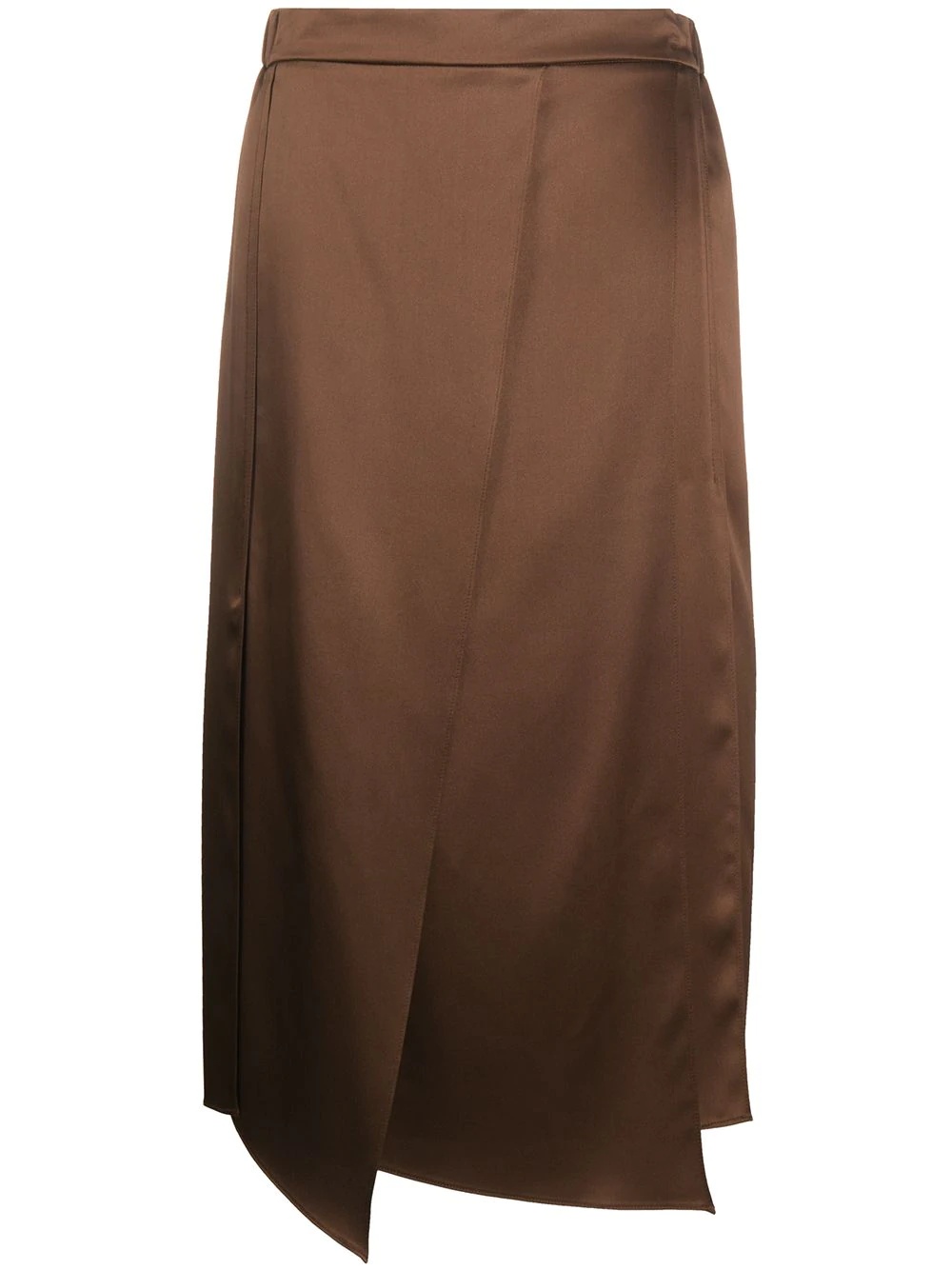 draped-panel midi skirt - 1