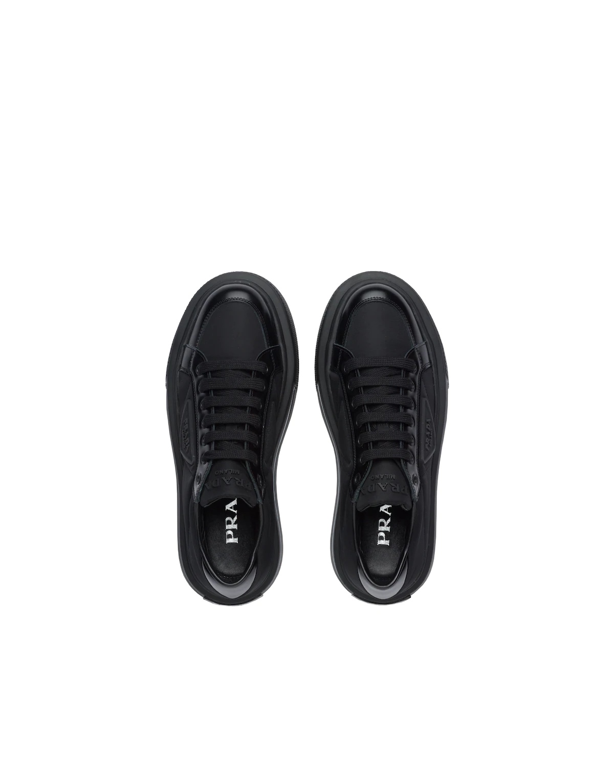 Prada Macro Re-Nylon and brushed leather sneakers - 3