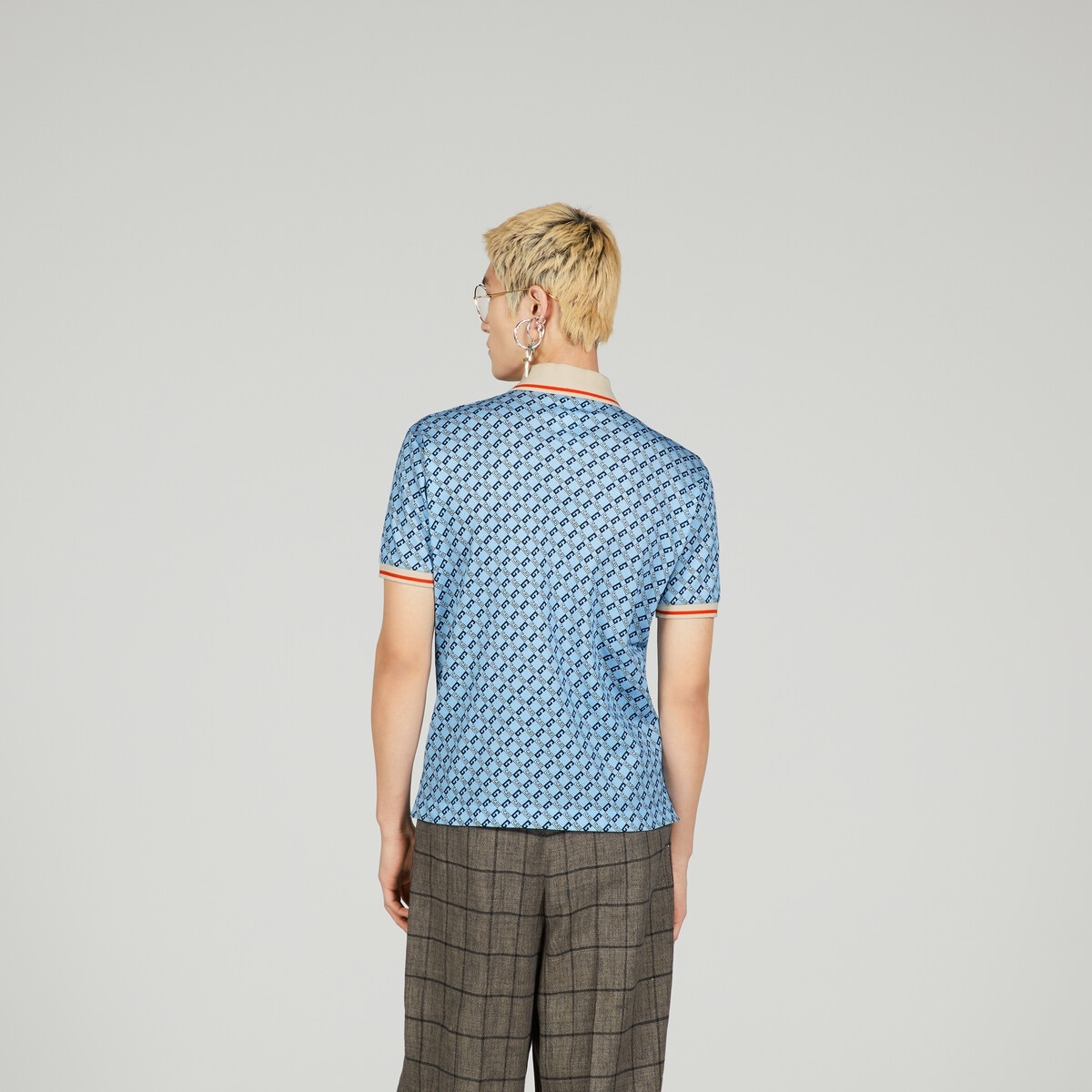 Geometric G cotton piquet polo shirt - 6