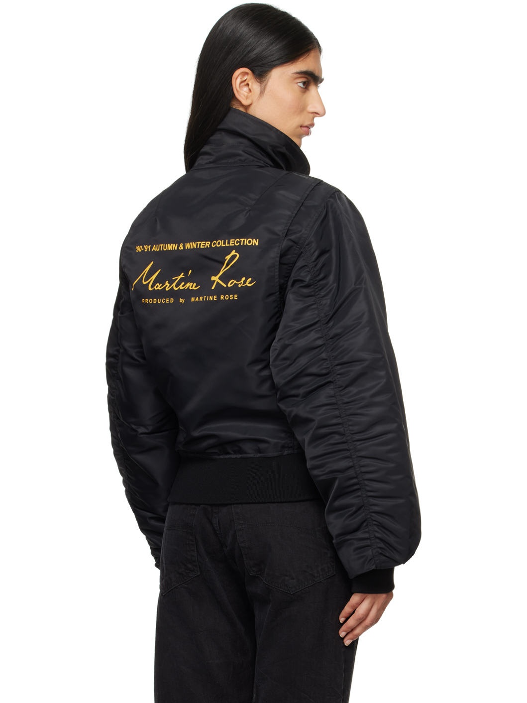 ジャケット・アウター Martine Rose Black Shrunken Parka MARTINE ROSE - Shrunken Bomber | ALTERFATE