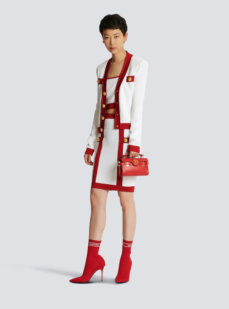 Knit skirt with gold-tone buttons 2