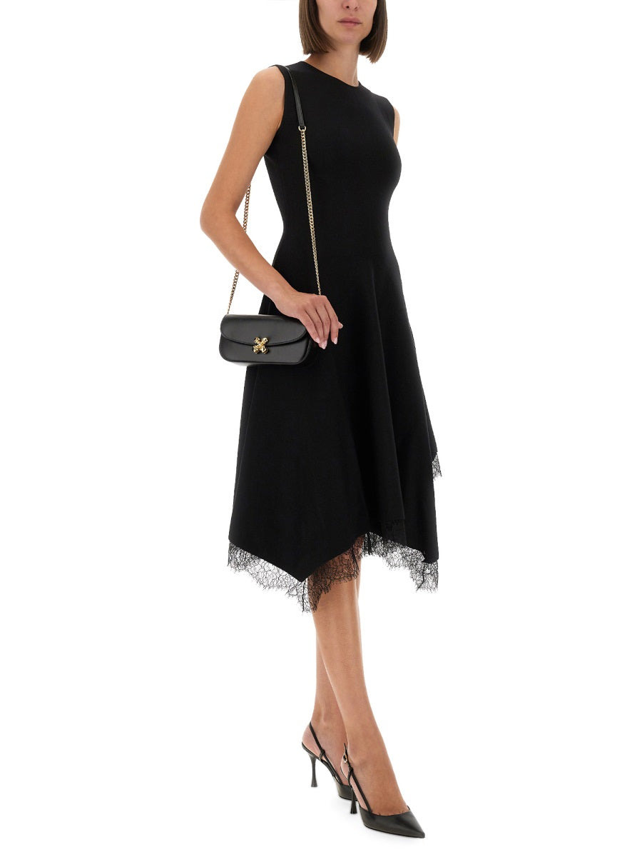 Alexander Mcqueen Women Asymmetrical Dress With Lace Detailing - 2