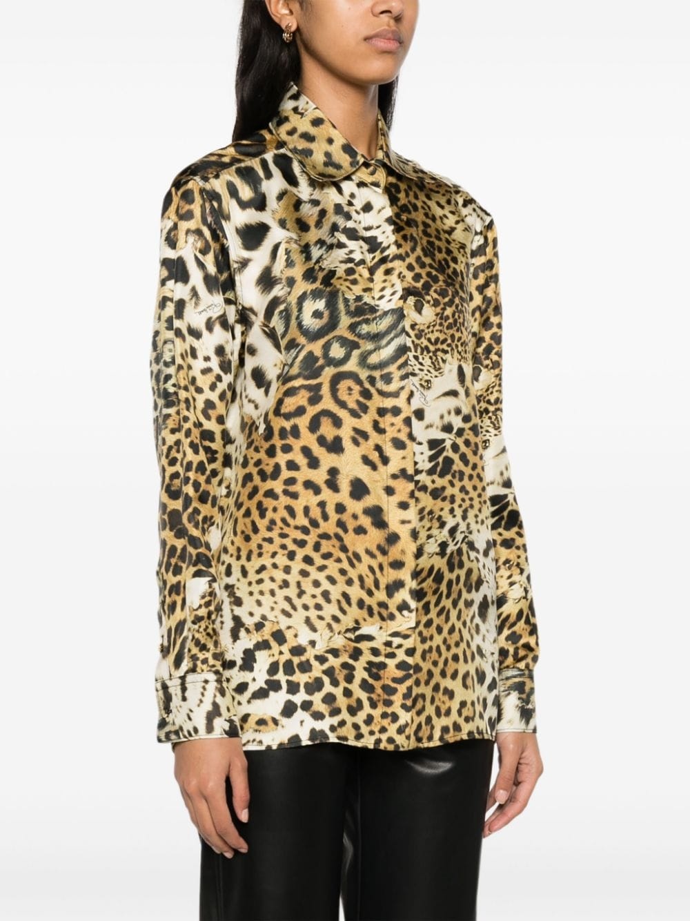 leopard-print silk shirt - 3