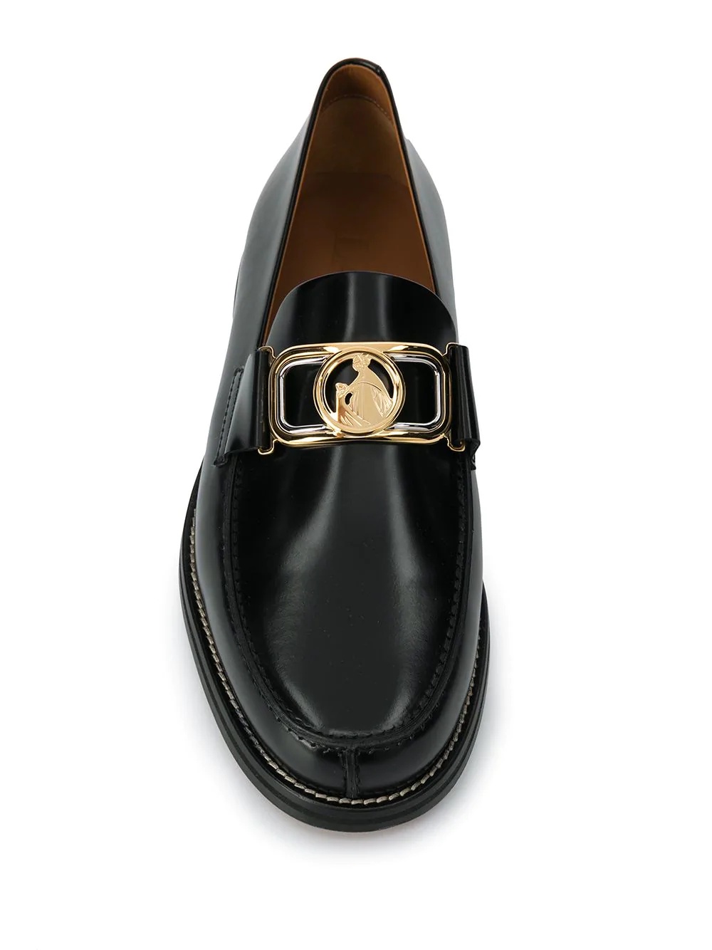 gold buckle slip-on loafers - 4