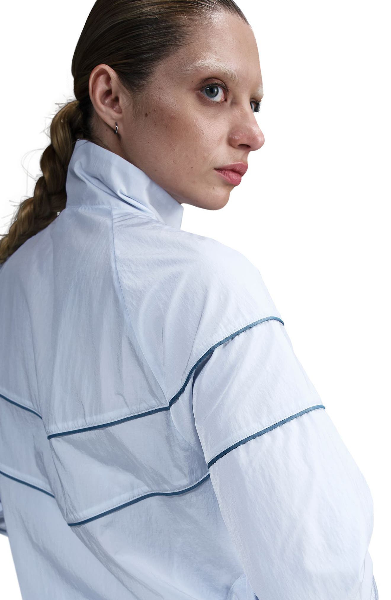 Nike Windrunner Water Repellent Jacket in Blue Tint/Smokey Blue/White at Nordstrom - 3
