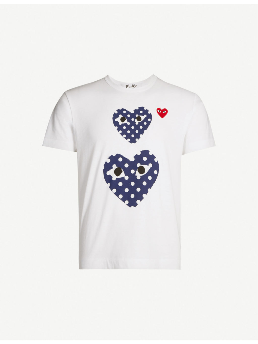 Heart-print cotton-jersey T-shirt - 1