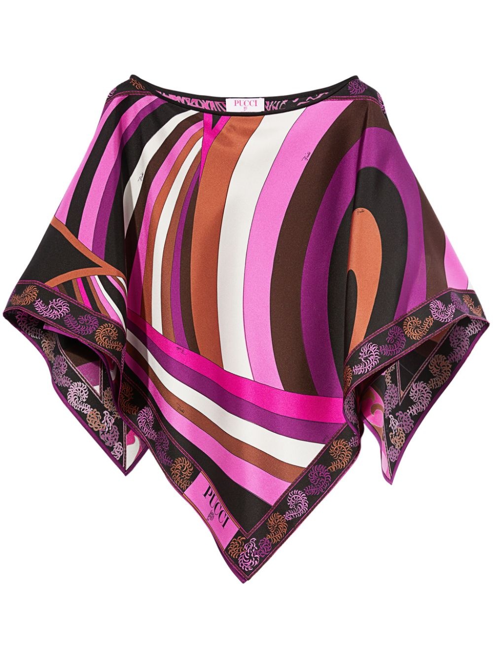 Iride Struzzo-print kaftan top - 1