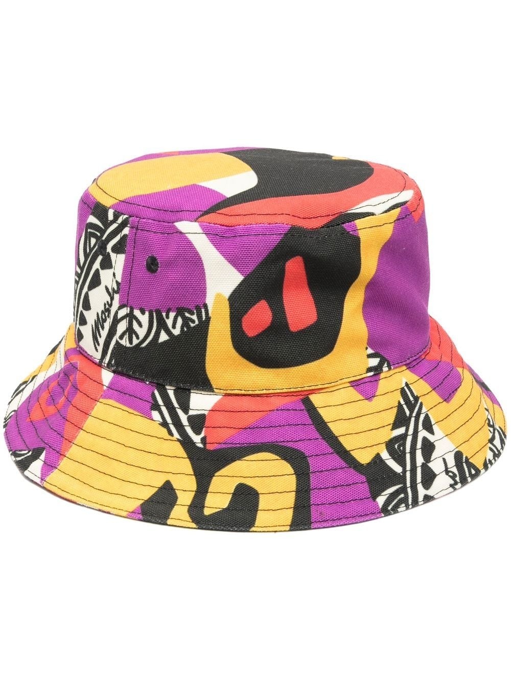 graphic print bucket hat - 1