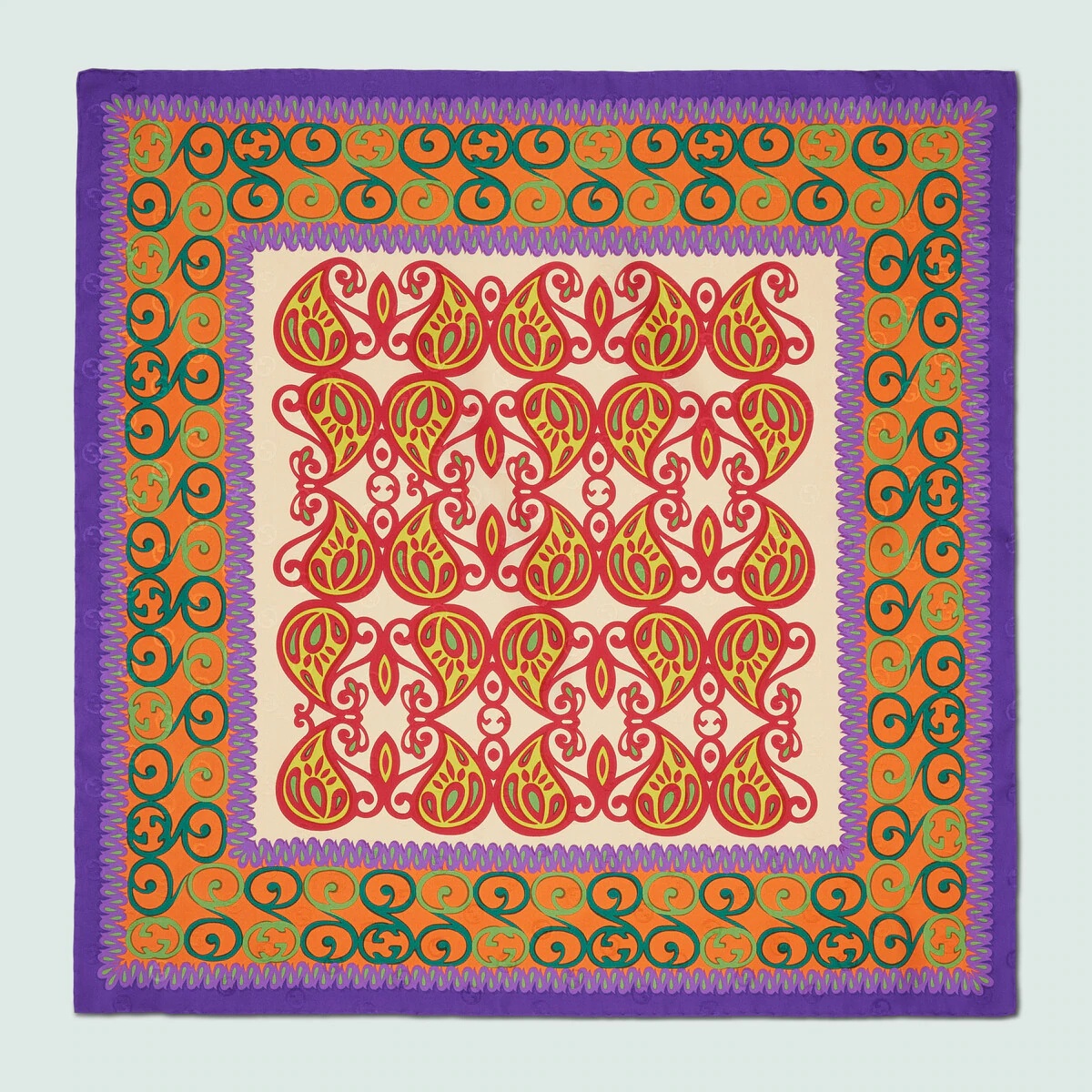 Interlocking G silk jacquard scarf - 1