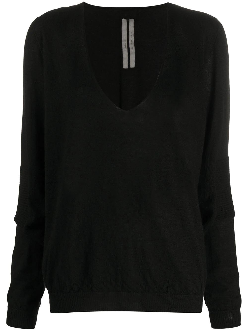 V-neck cashmere knit jumper - 1