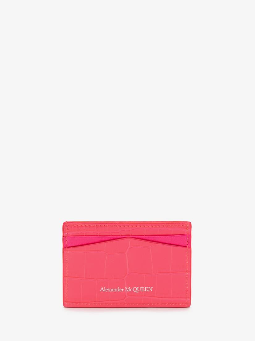 Skull Card Holder in Neon Pink - 3