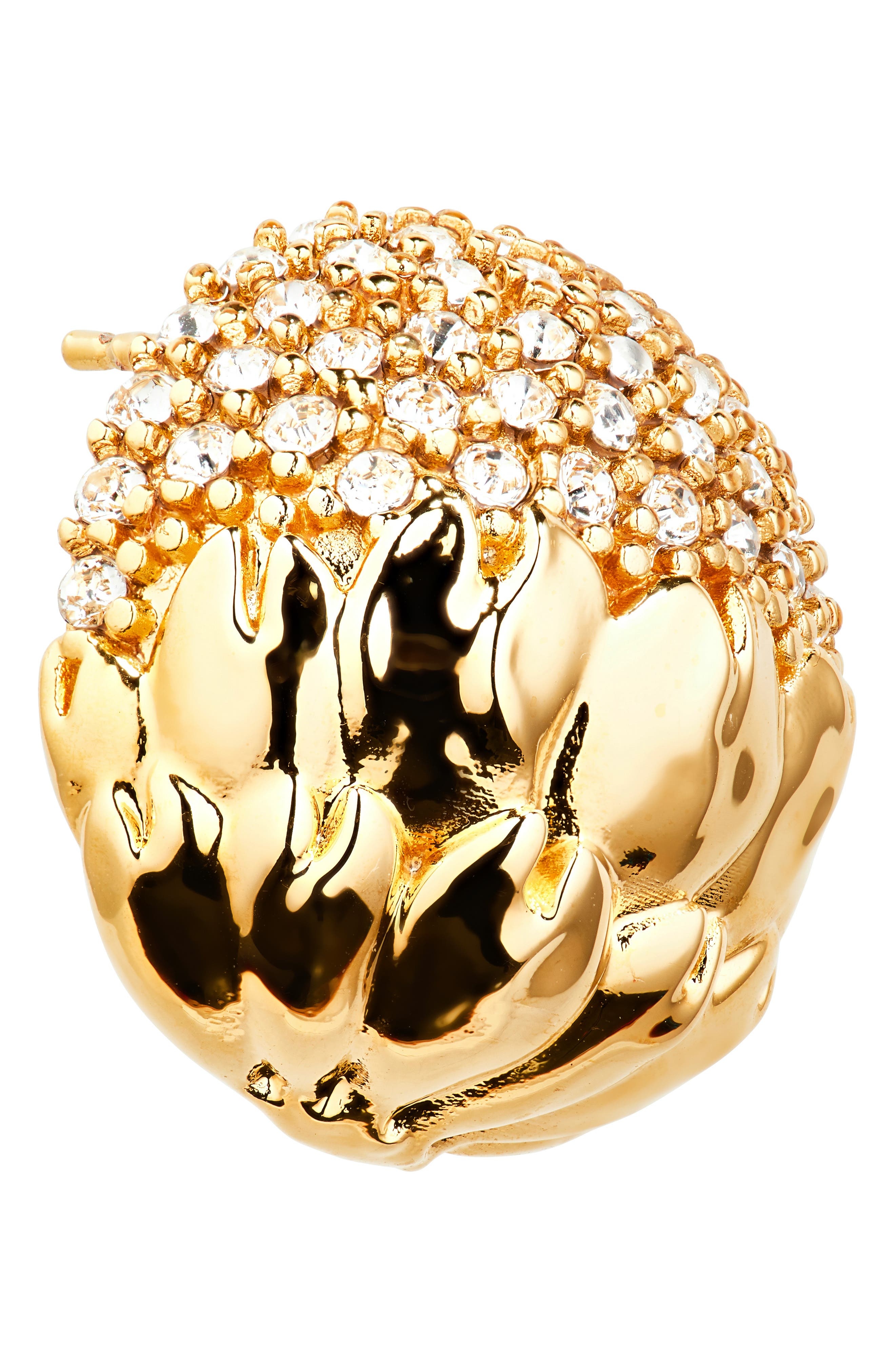 Oscar de la Renta Artichoke Pavè Stud Earrings in Crystal at Nordstrom - 6