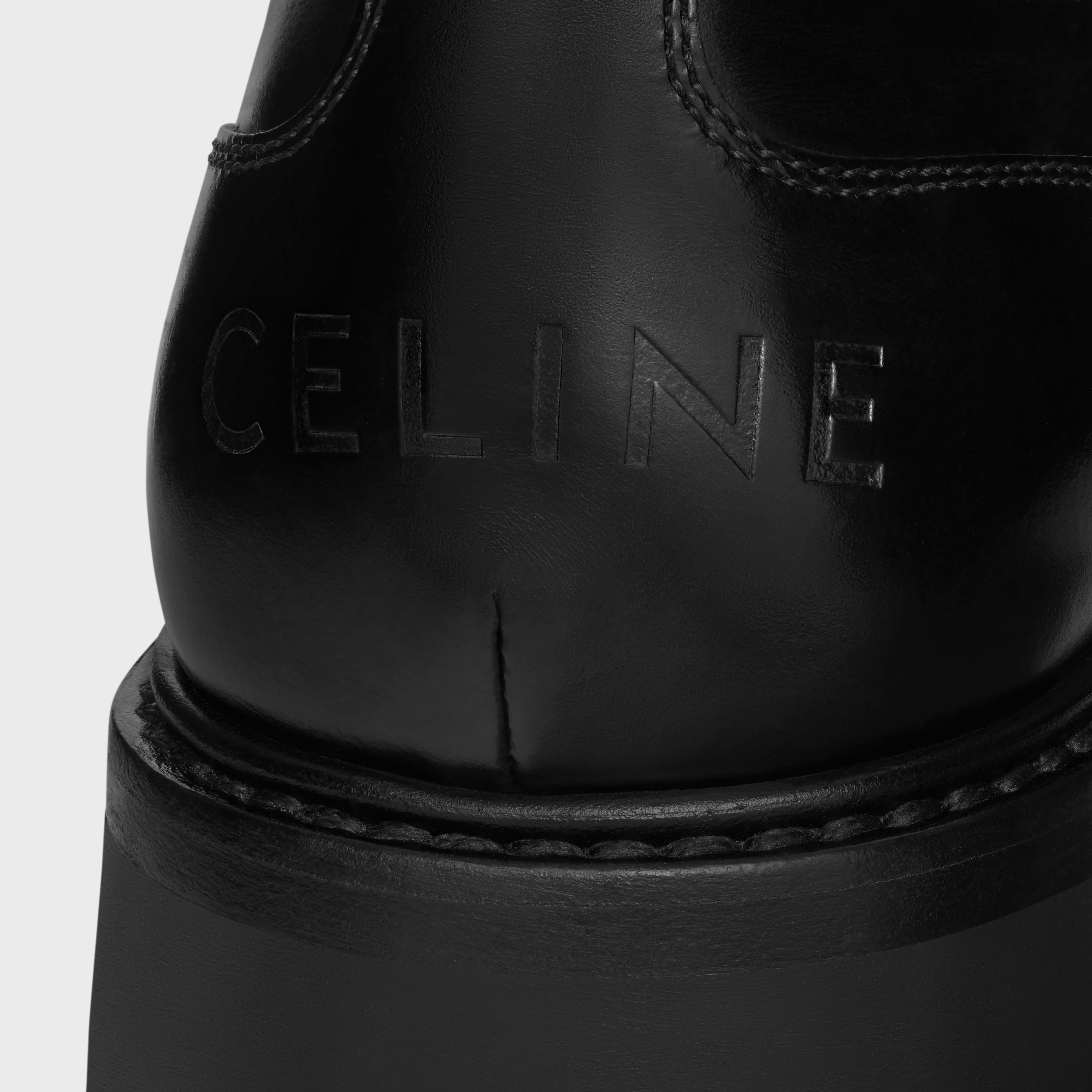 CELINE TRIOMPHE RANGERS DERBY WITH PERFORATED TRIOMPHE in POLISHED BULLSKIN - 5
