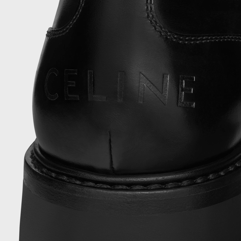 CELINE TRIOMPHE RANGERS DERBY WITH PERFORATED TRIOMPHE in POLISHED BULLSKIN 5