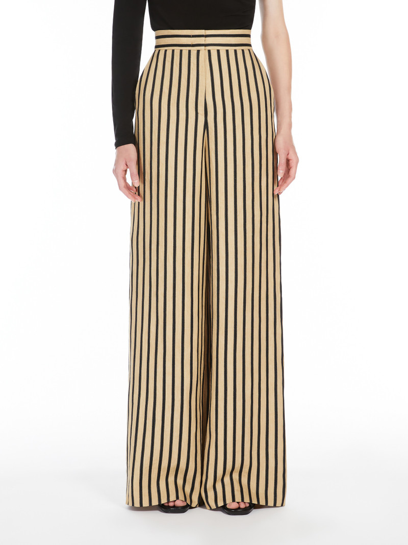 CESTINO Striped linen and cotton trousers 3