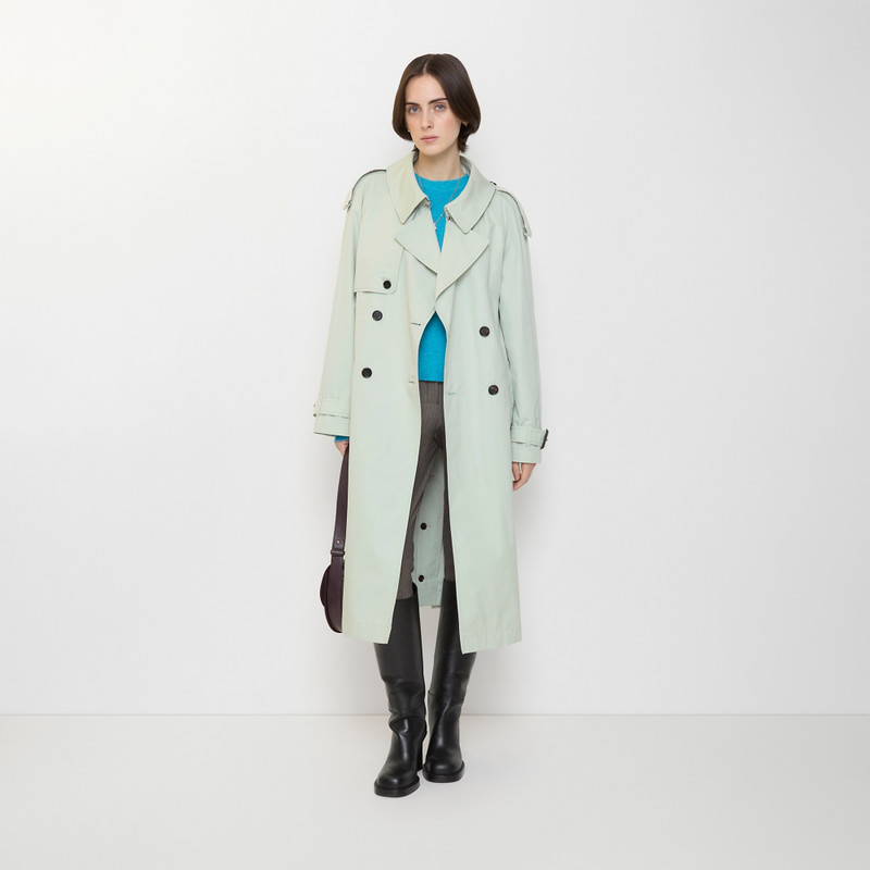 Long Cotton Canvas Fitzrovia Trench Coat 3