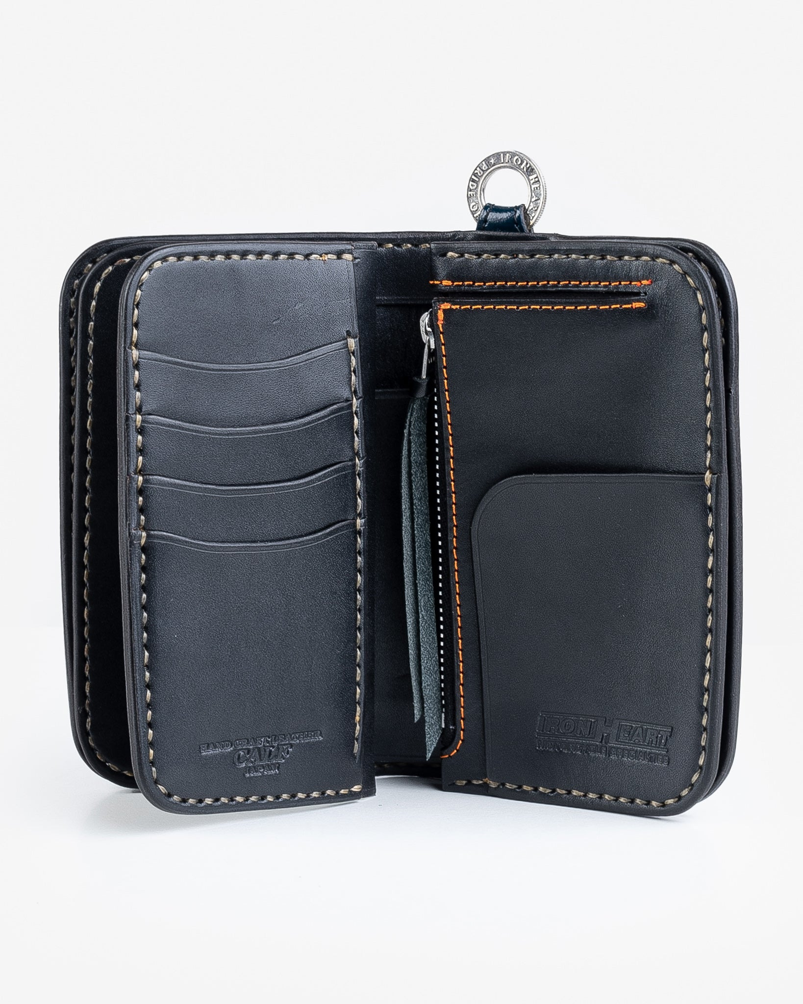 IHG-02-NAV Medium Shell Cordovan Wallet - Navy - 2