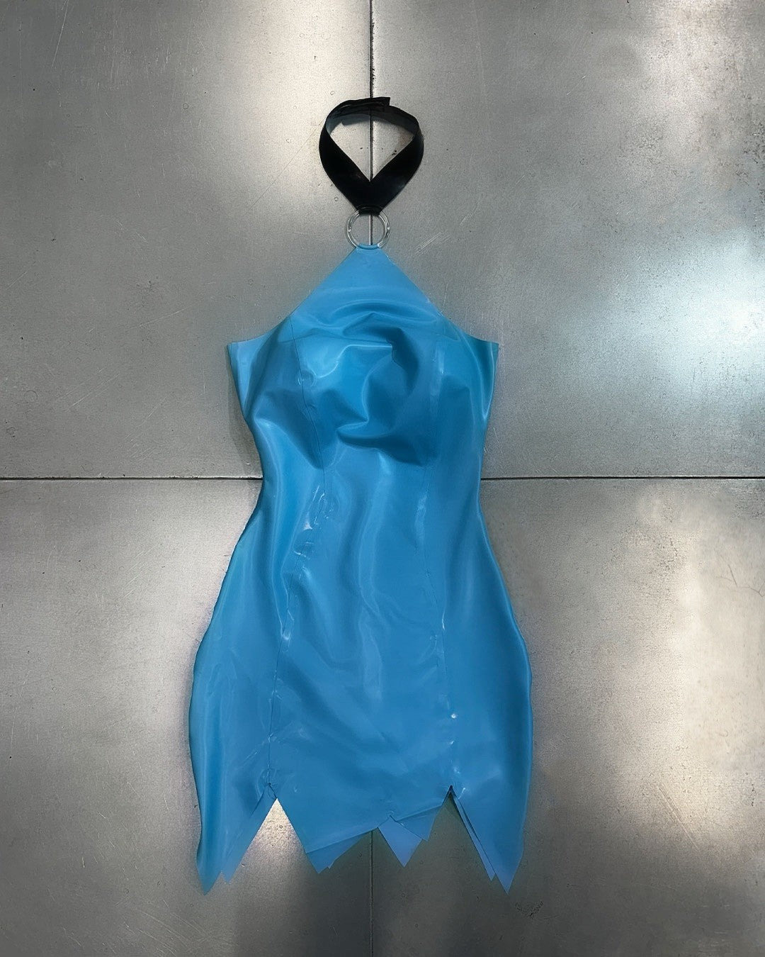 BEDROCK LATEX DRESS LIGHT BLUE - 1