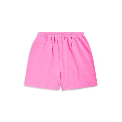 BALENCIAGA Women's Balenciaga Back Sweat Shorts in Fluo Pink outlook