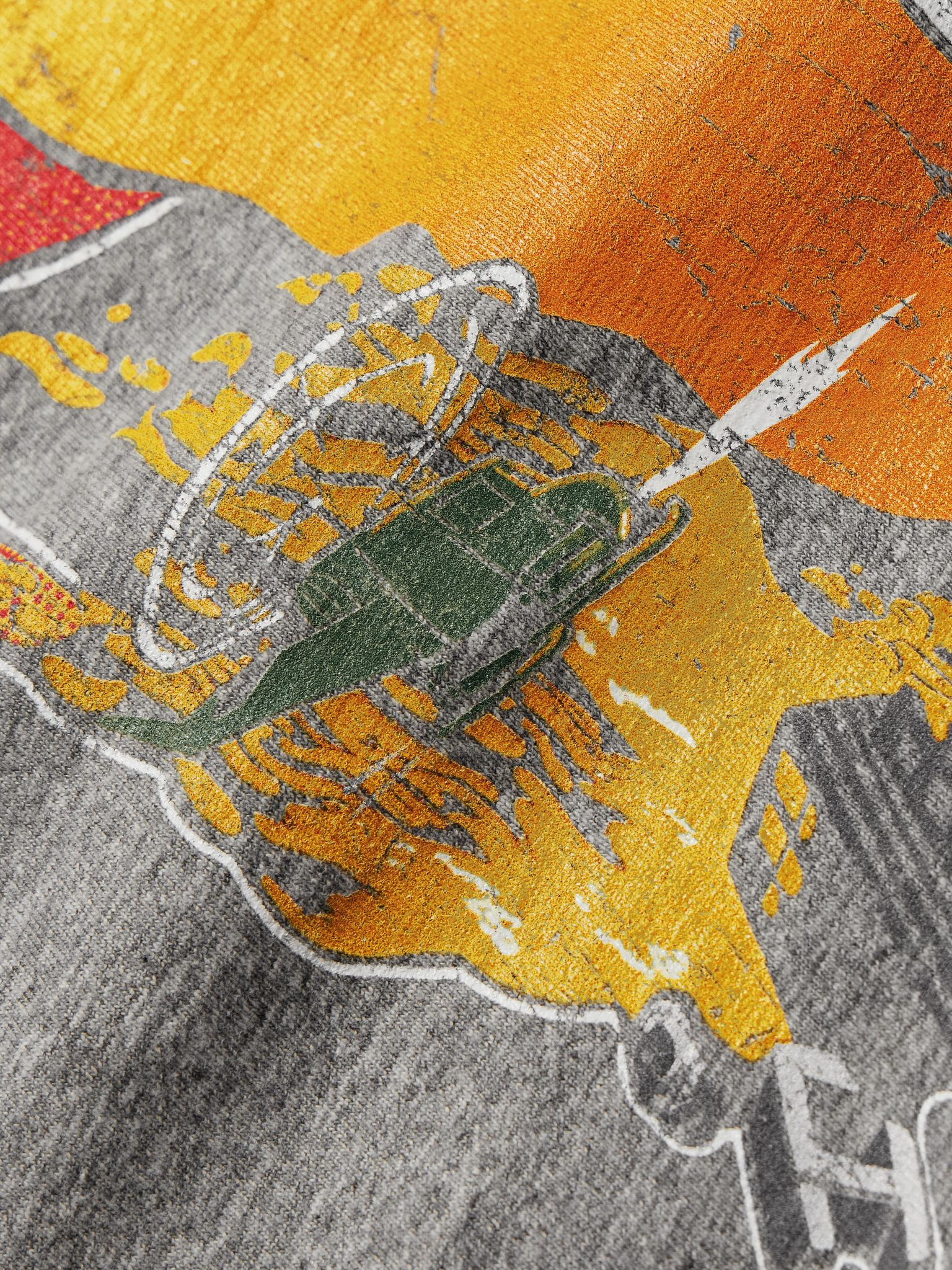 Buster Peckish Bowy Printed Cotton-Jersey T-Shirt Gray - 5
