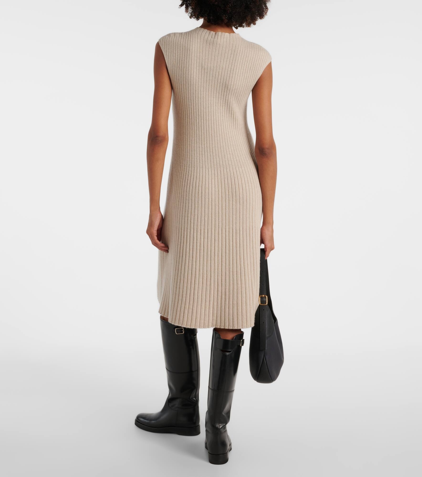 Cervatto ribbed-knit cashmere midi dress - 3