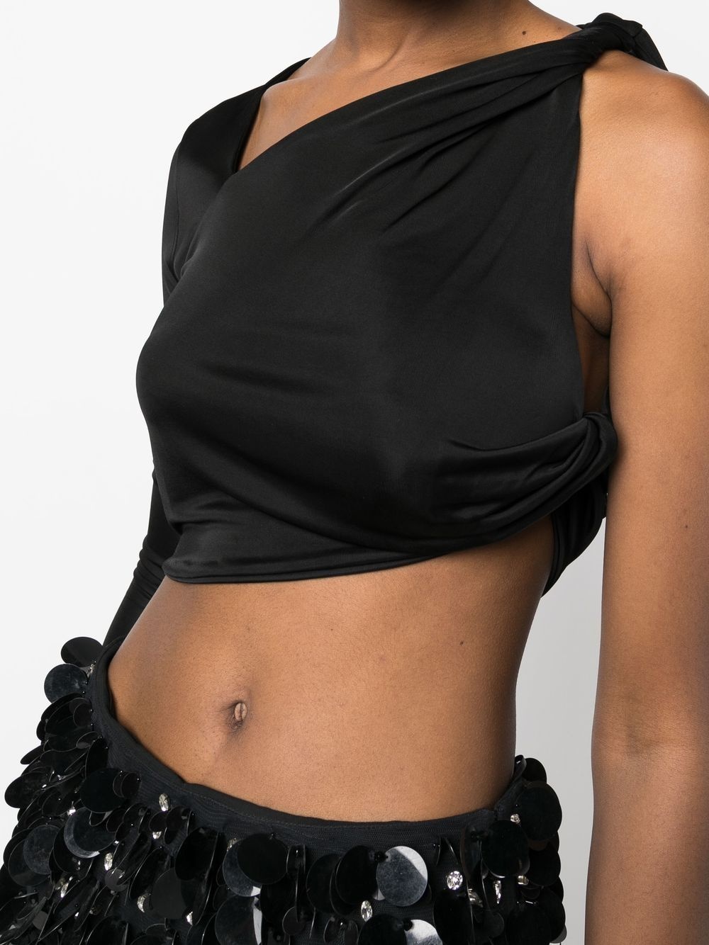 twist-detail one-shoulder top - 5