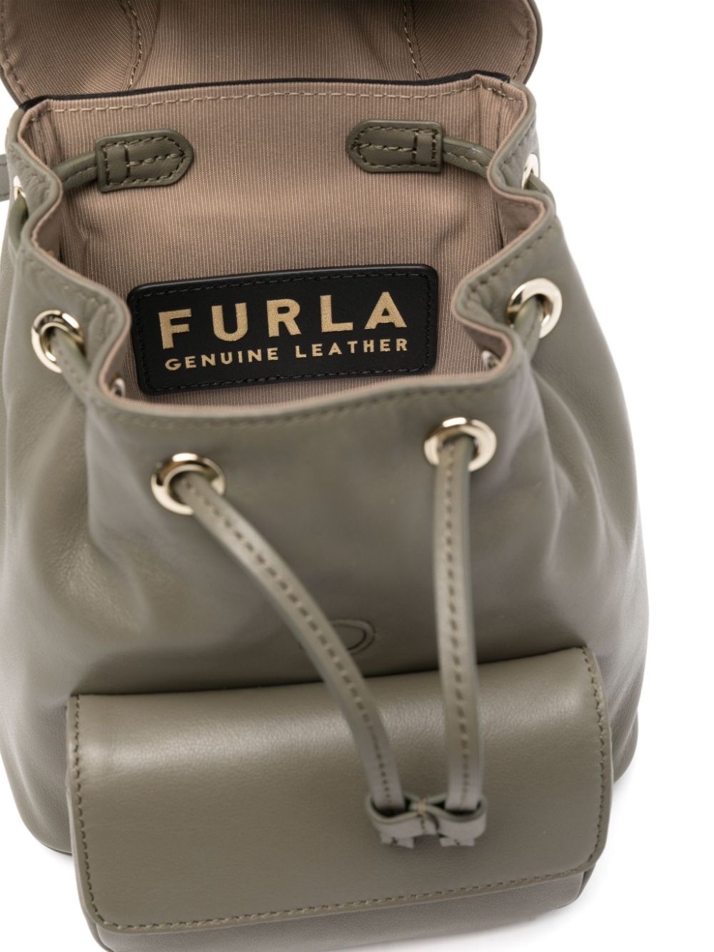 logo-buckle leather backpack - 5