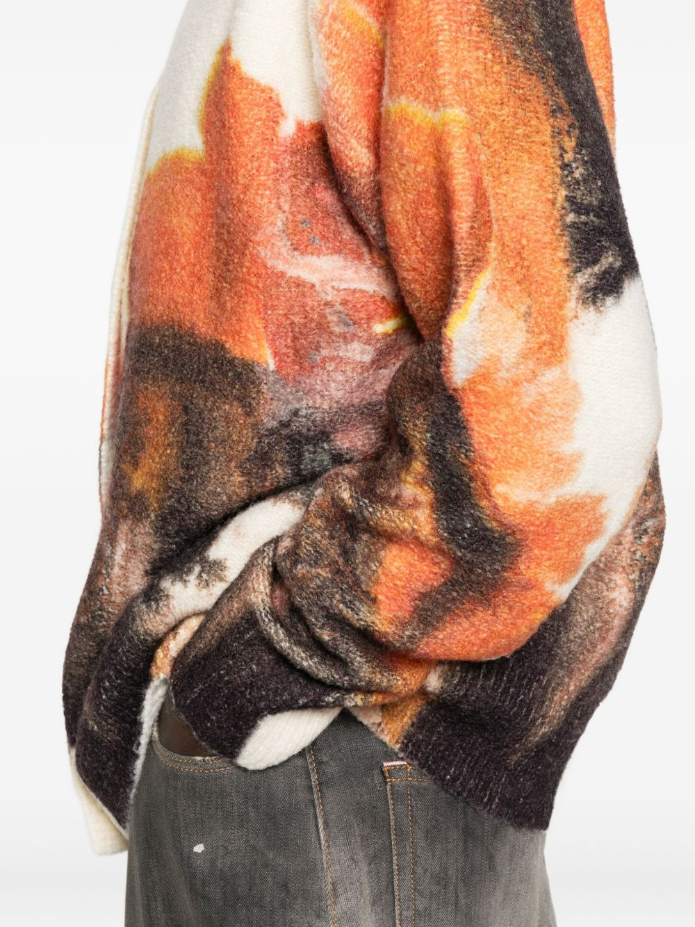 graphic-print cardigan - 5