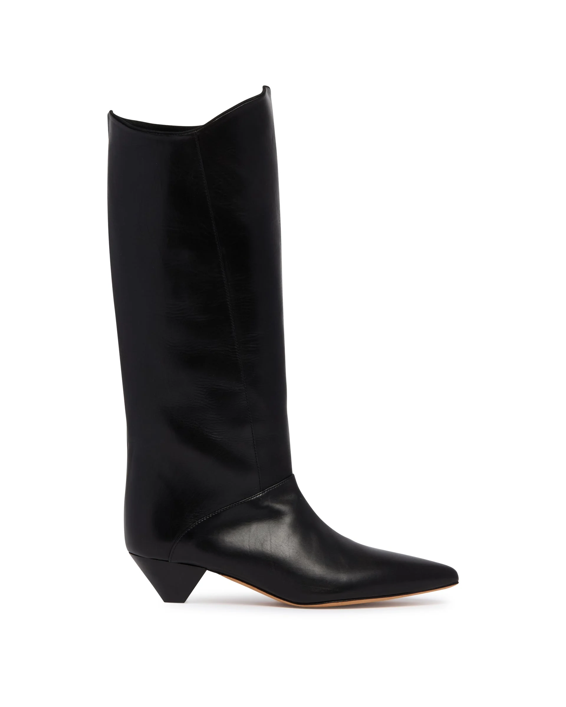 Black Romy Leather Boots - 1