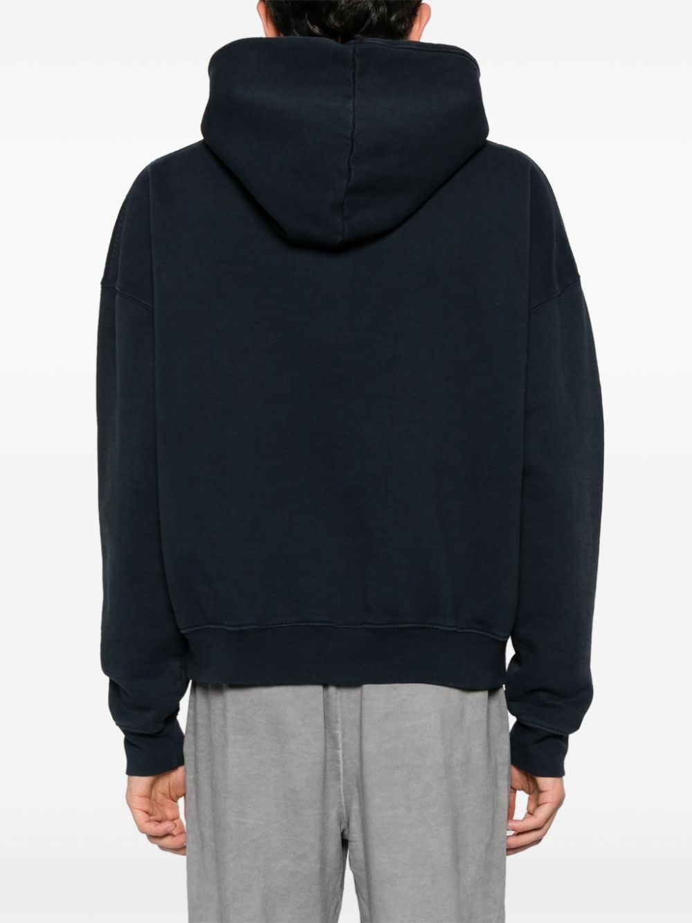 nautical-print cotton hoodie - 4