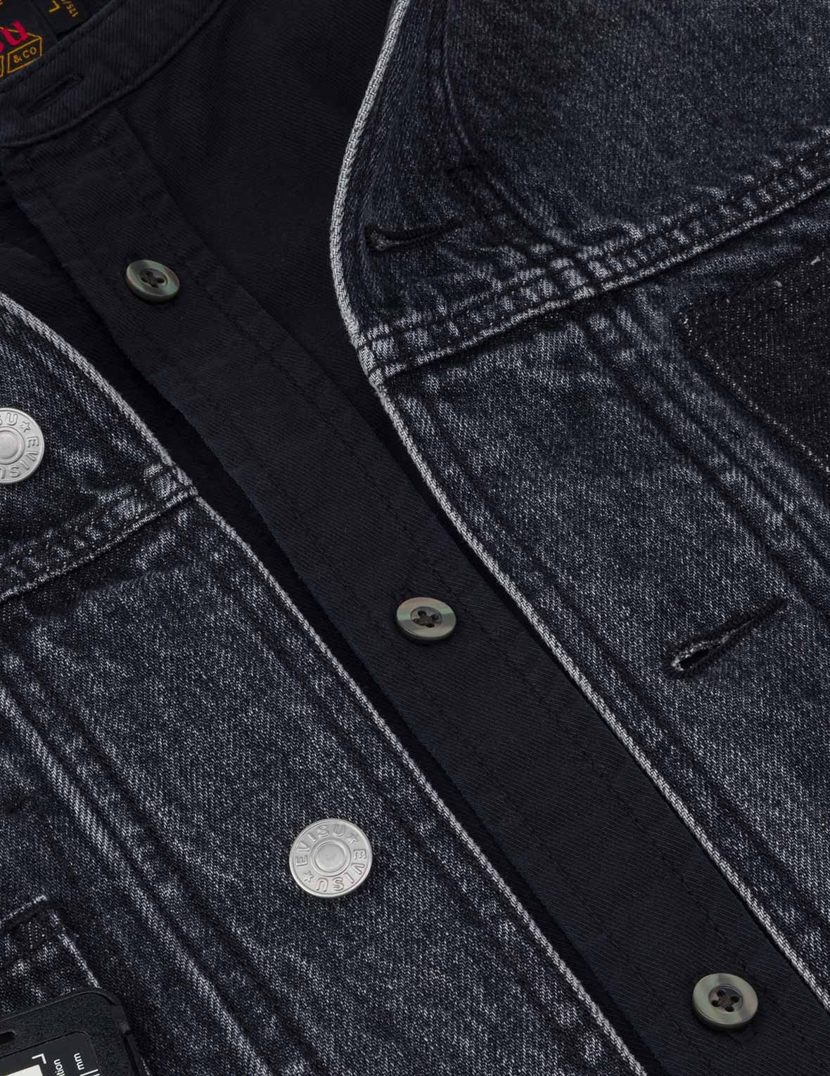 Daicock and Seagull Print Relax Fit 2-in-1 Denim Worker Shirt Jacket - 7