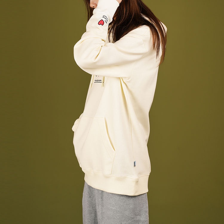 New Balance x Zero Per Zero Printing Casual Sports Round Neck Hoodie 'White' NCA47013-IV - 5