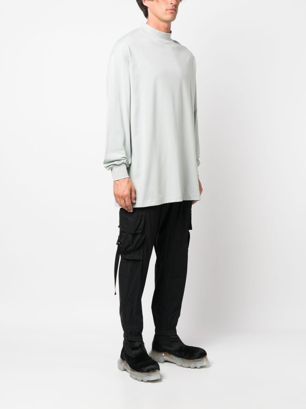logo-patch cotton T-shirt - 3