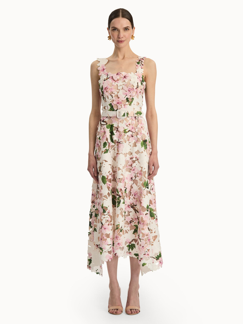 Oscar de la Renta CHERRY BLOSSOM GUIPURE DRESS outlook