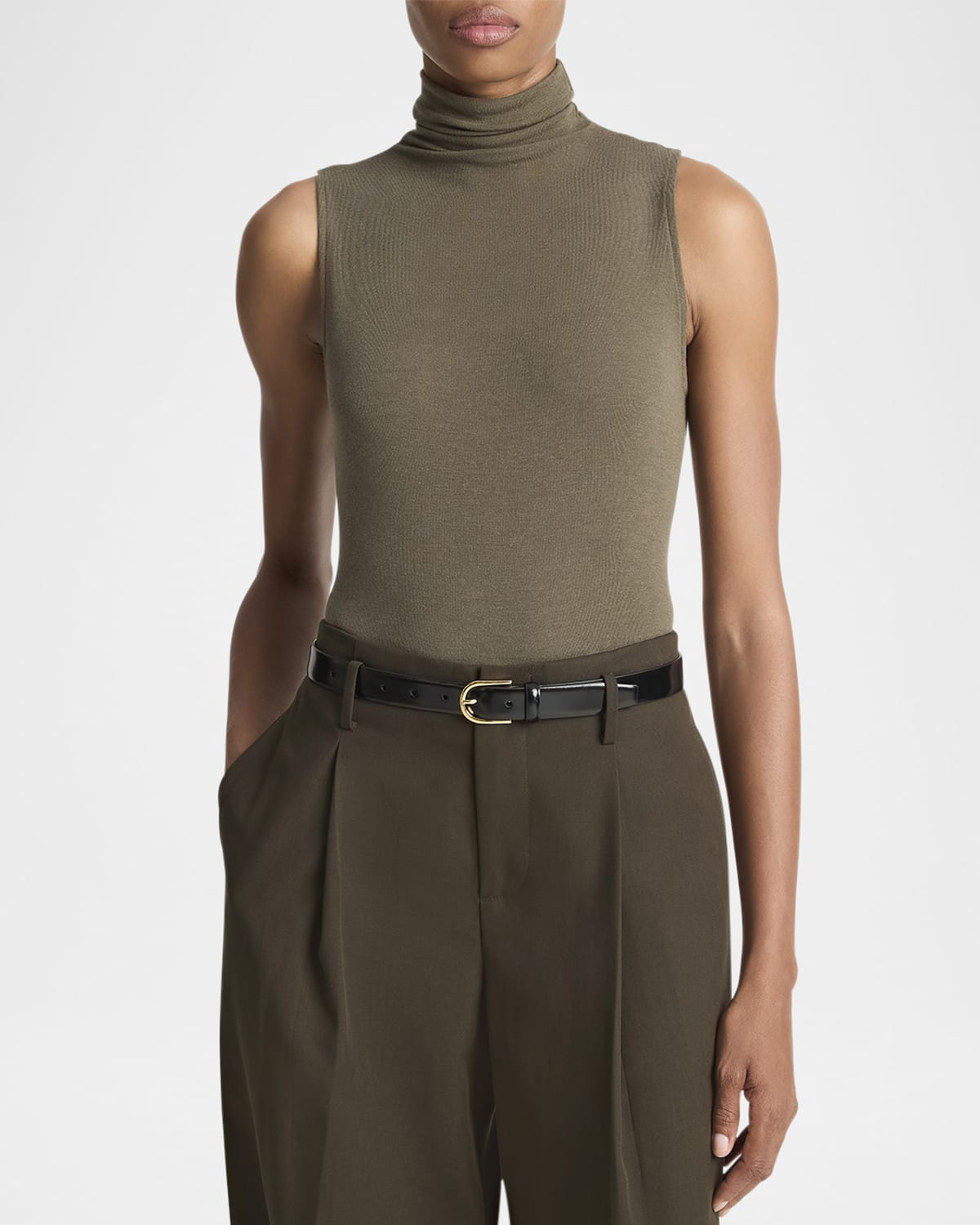 Sleeveless Turtleneck Top - 4