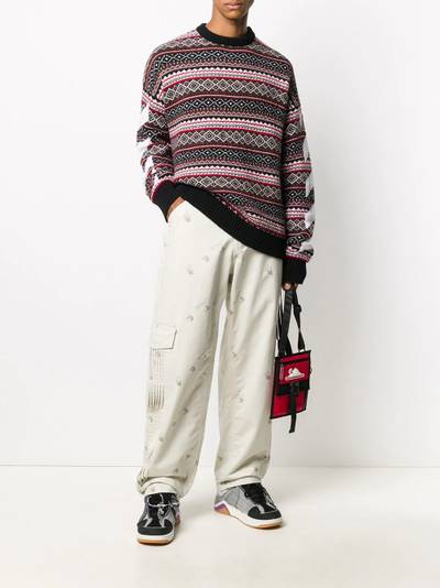 Off-White pleated logo print cargo pants outlook