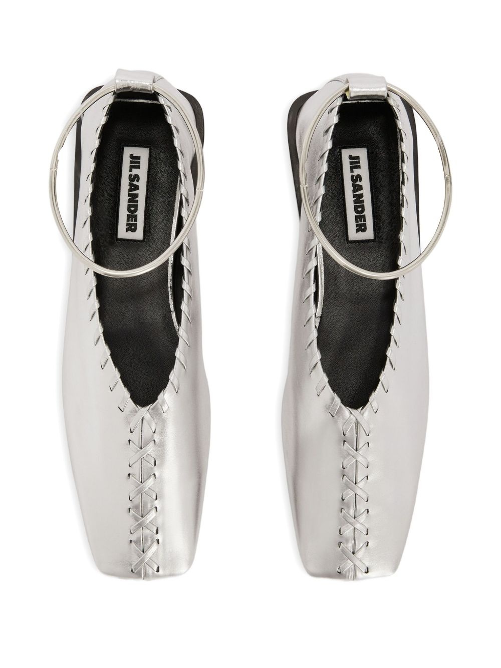 metallic ballet flats - 3