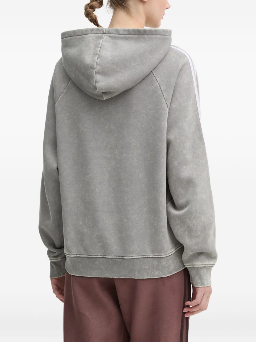 three-stripe raglan-sleeves hoodie - 3