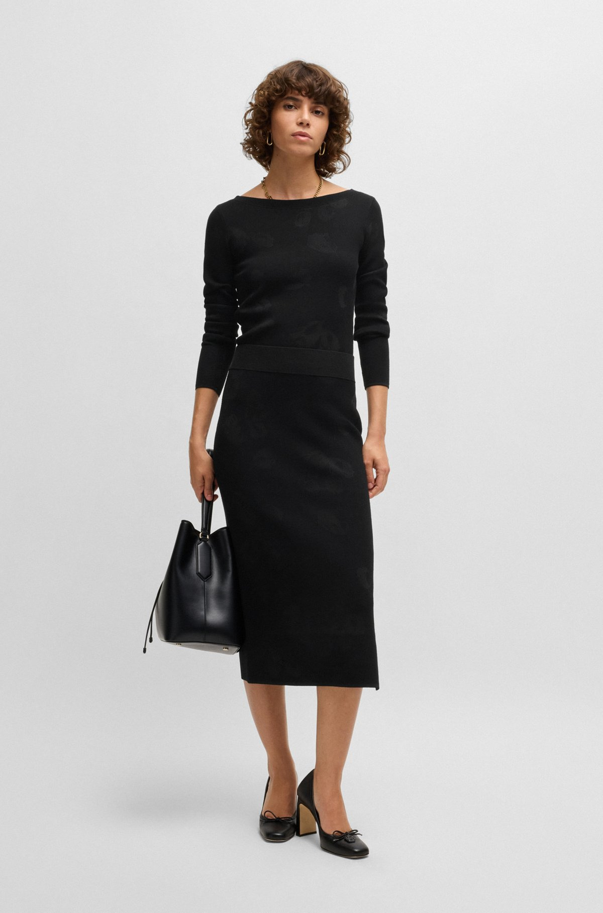 TUBE SKIRT IN KNITTED JACQUARD - 3