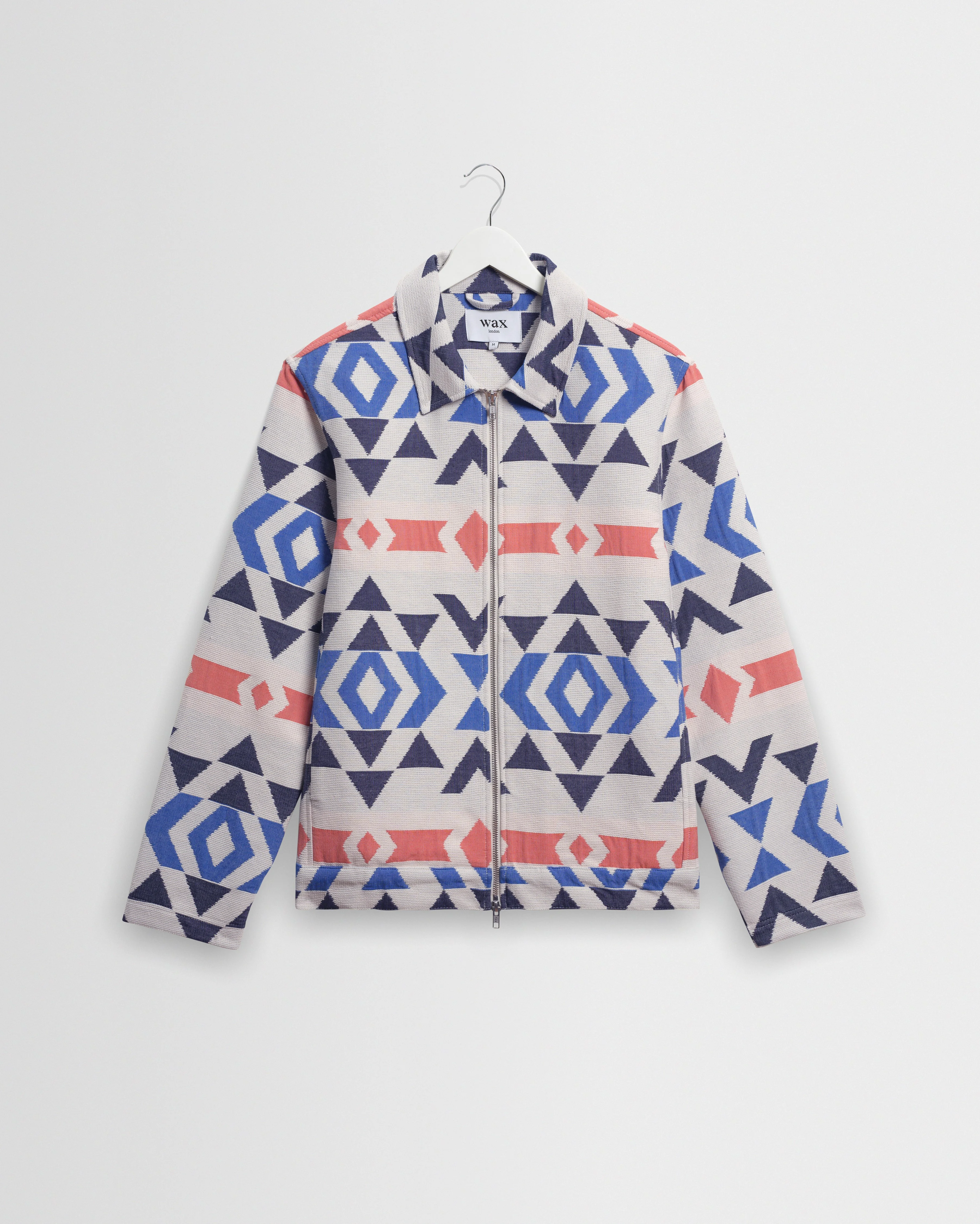 Park - Ecru And Multicolour Aztec Jacquard Jacket - 1