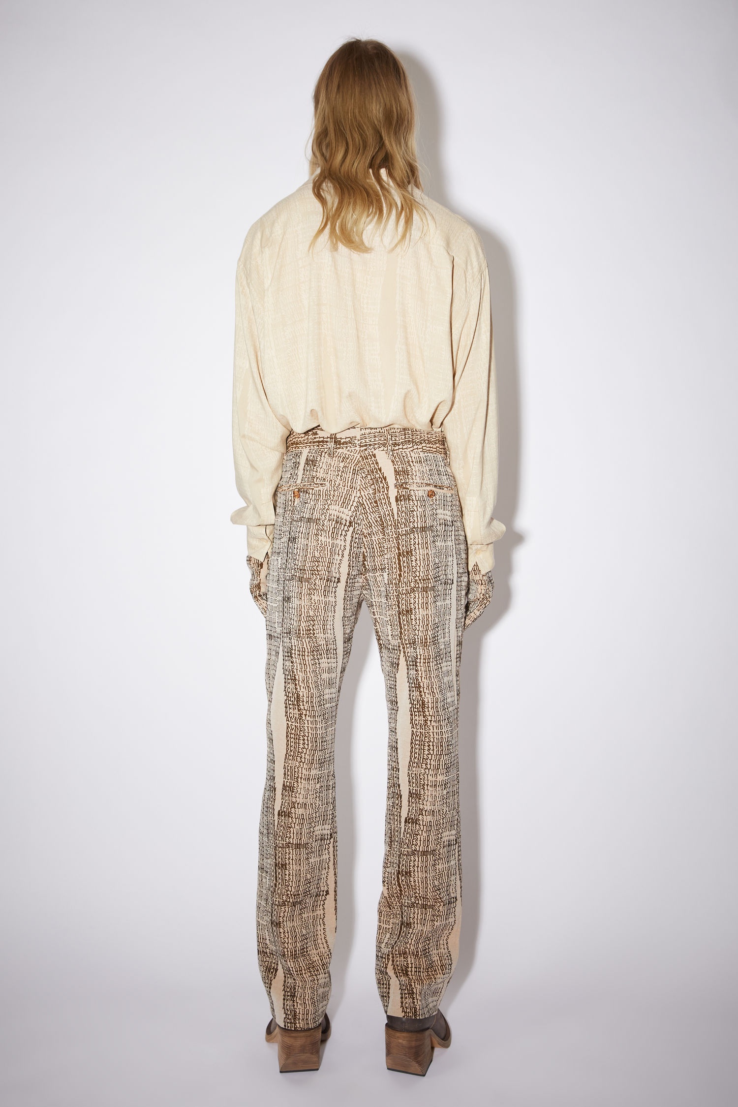 Logo suit trousers - Beige/brown - 3