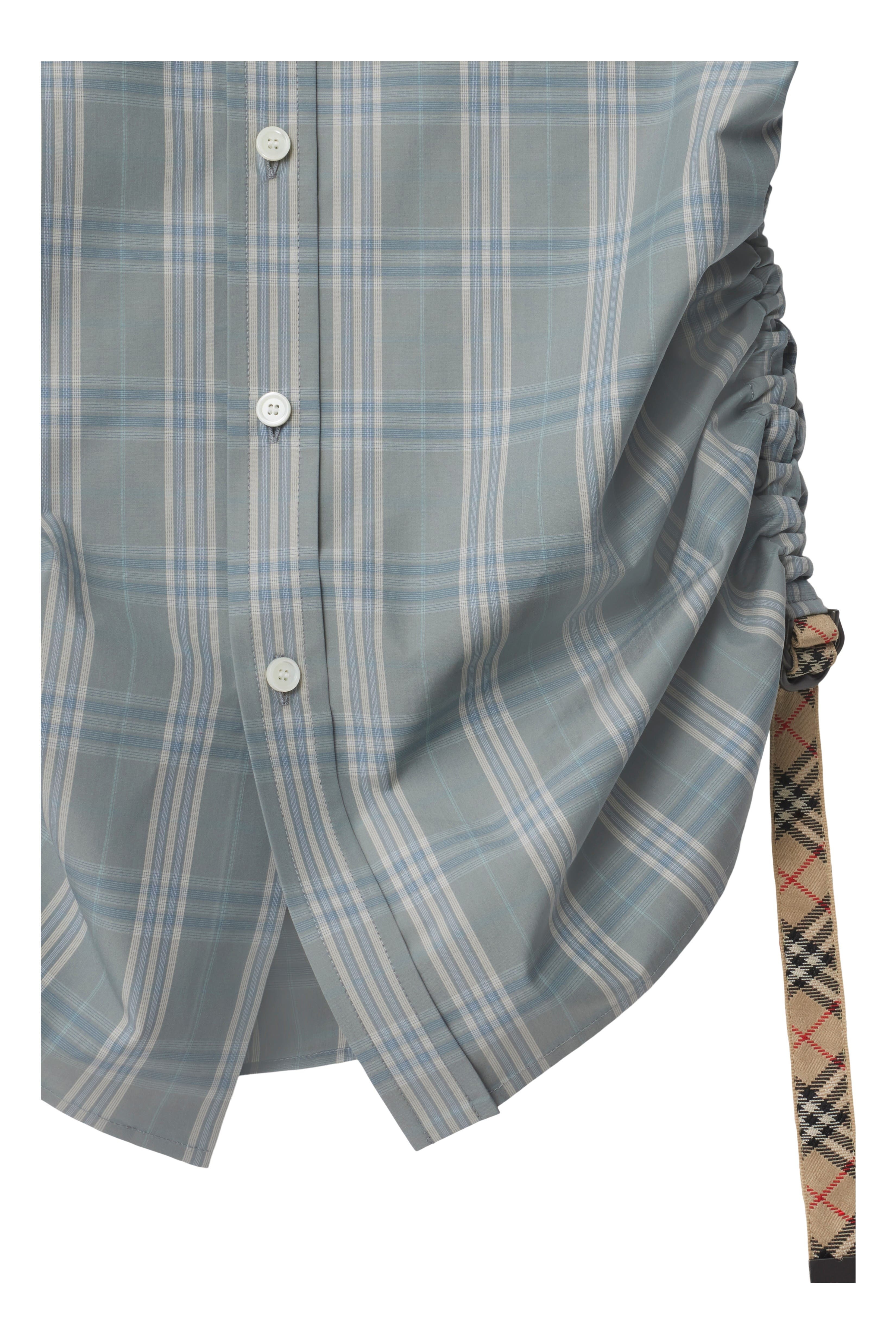 burberry Check Cotton Shirt in Drizzle at Nordstrom - 7