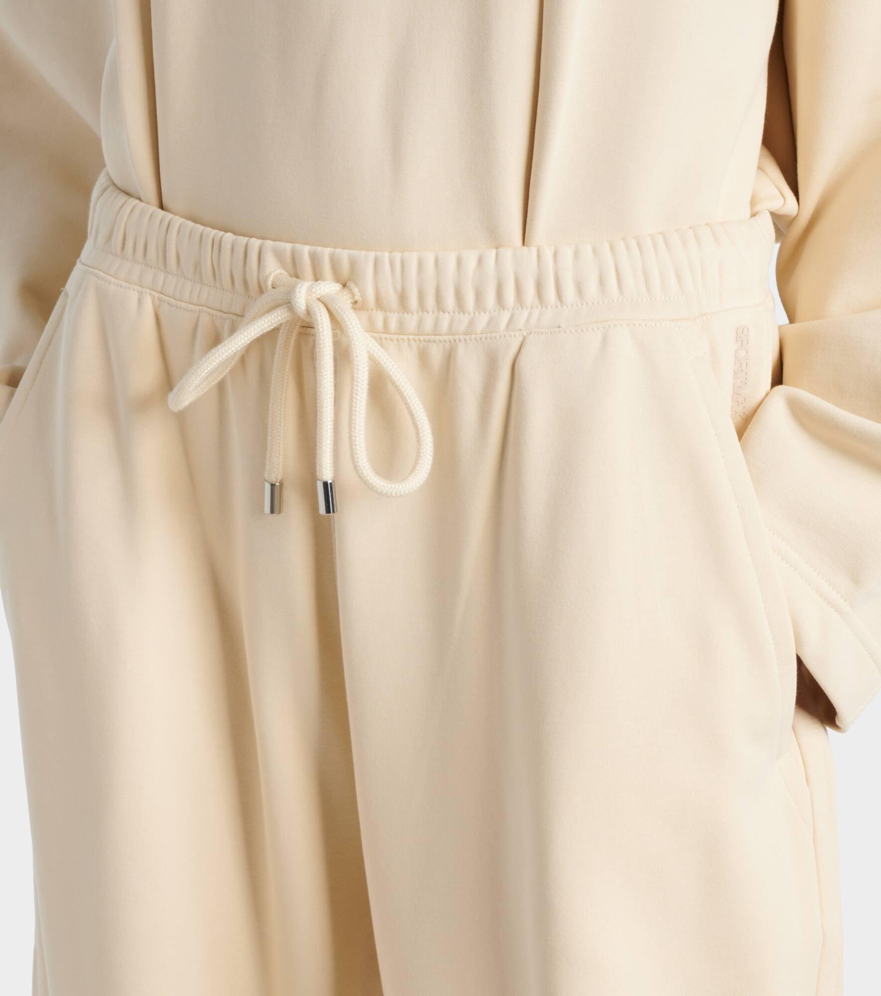 Cotton-blend jersey wide-leg sweatpants - 4