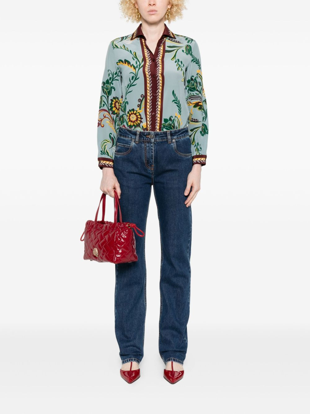 floral-print button-up jacket - 2