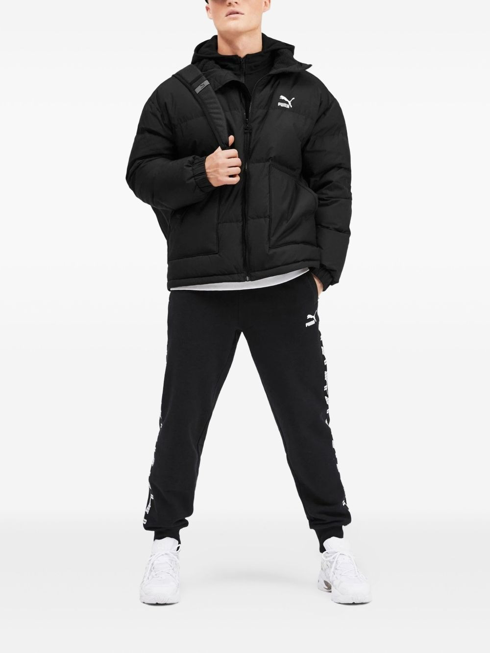 logo quilted puffer jacket - 2